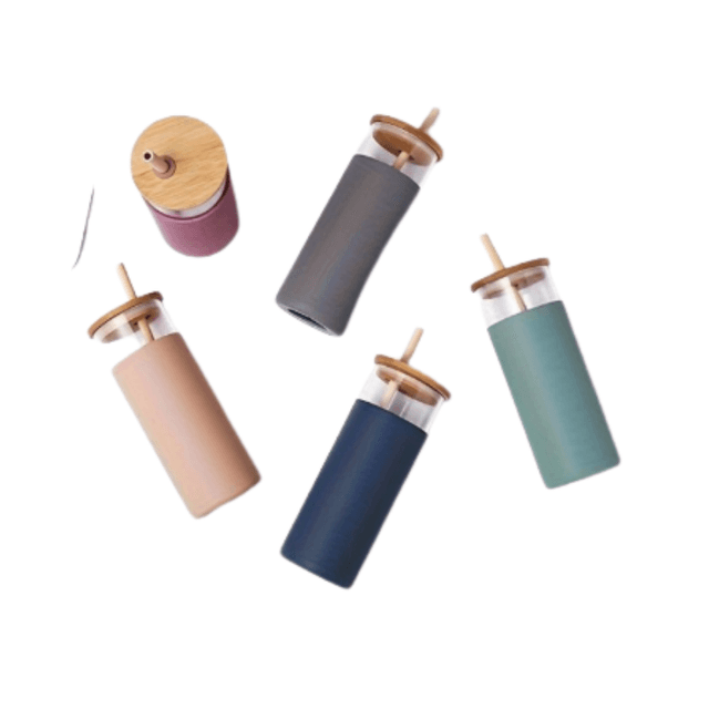 Bamboo Lid Tumbler With Straw