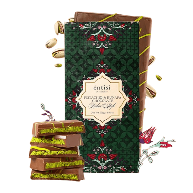Dubai-Style Kunafa Pistachio Chocolate Bar