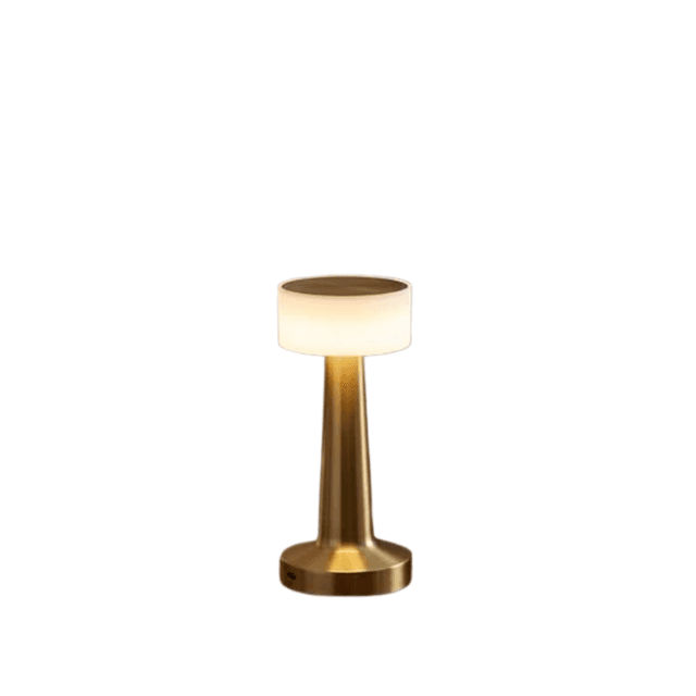 Rechargeable Table Lamp (Metal Gold, 3-Colour)