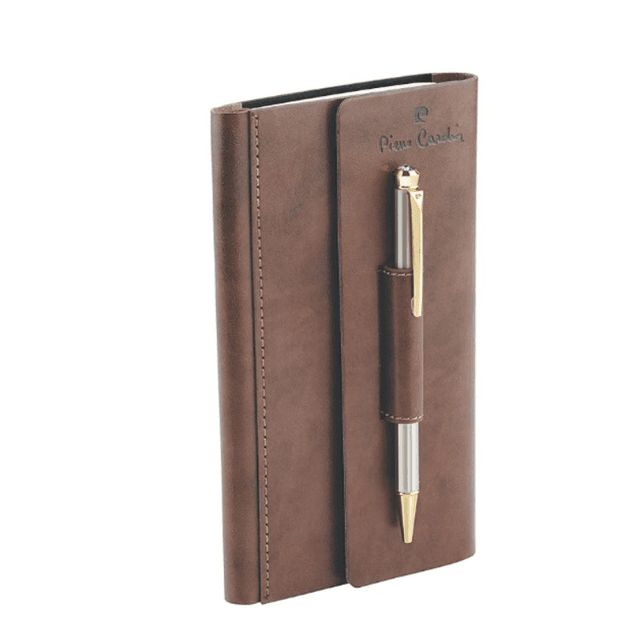 Pierre Cardin Ball Pen + Leather Diary Gift Set