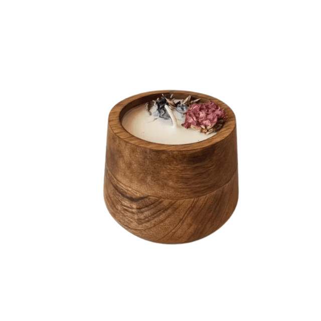 Wooden Glass Scented Candle