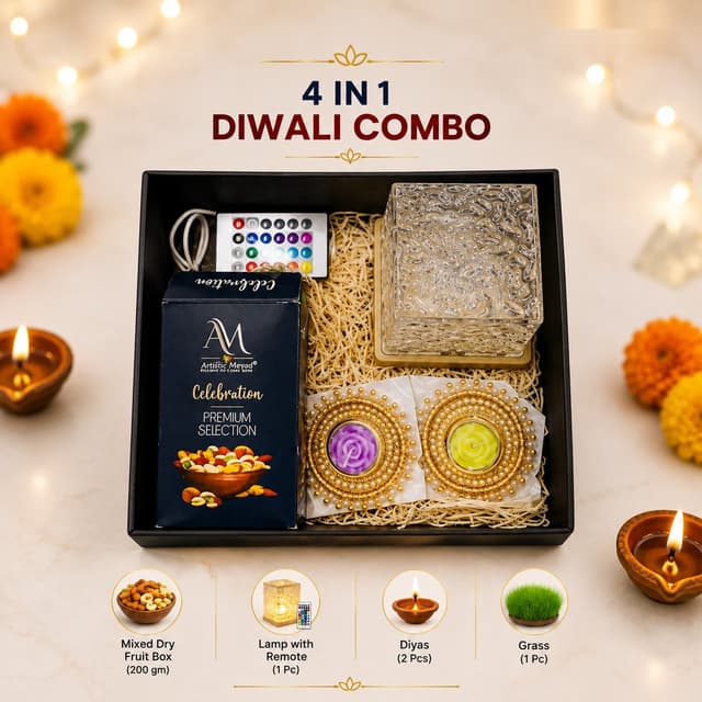 4-in-1 Diwali Combo with Remote Lamp