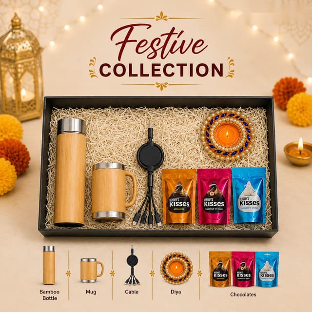 Festive Collection - Bamboo Bottle & Chocolates