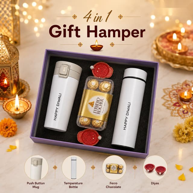 4-in-1 Gift Hamper - Temperature Bottle & Ferrero