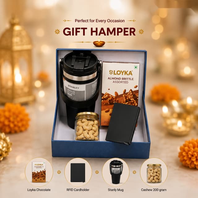 Gift Hamper - Tumbler, RFID Cardholder & Cashews