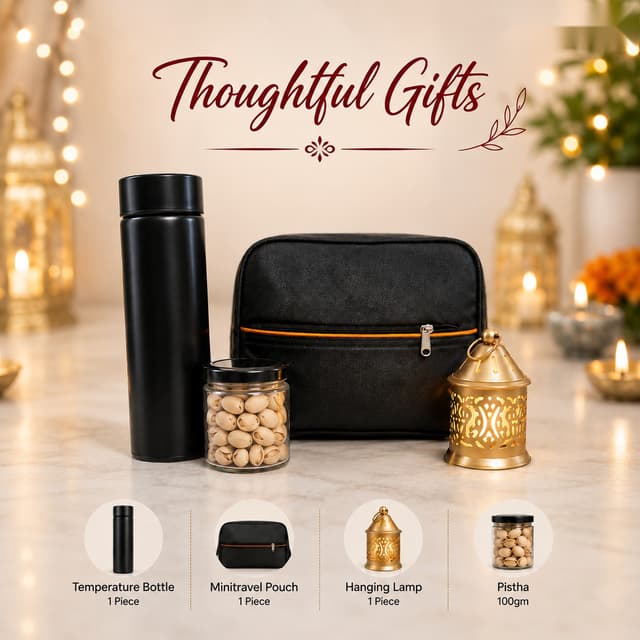 Thoughtful Gifts - Temperature Bottle & Travel Pouch