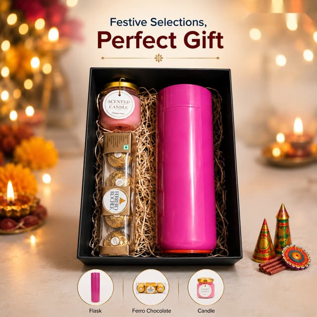 Festive Selections - Flask, Ferrero & Candle