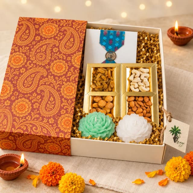 Dry Fruit Diya Box
