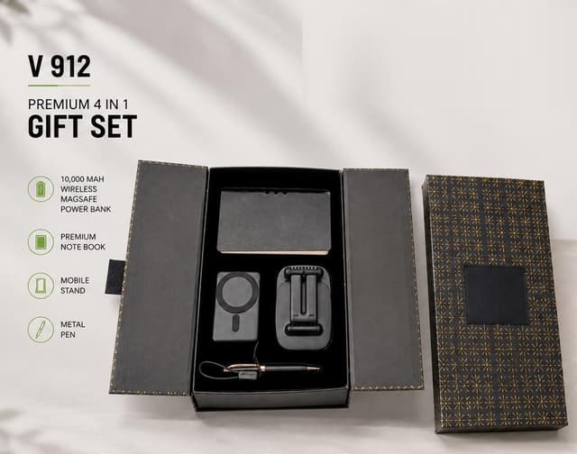 Premium 4-in-1 Gift Set - 10,000 mAh MagSafe Power Bank & Notebook