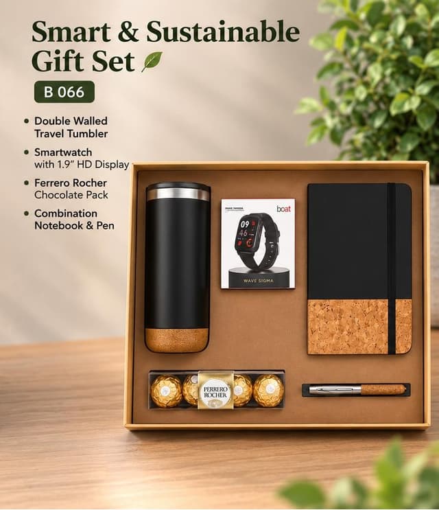 Smart & Sustainable Gift Set - Smartwatch, Travel Tumbler & Ferrero