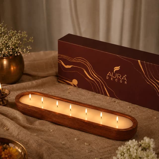 Grandeur Wooden Urli Candle