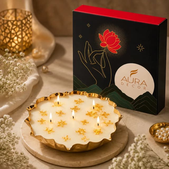 Single Lotus Urli Candle