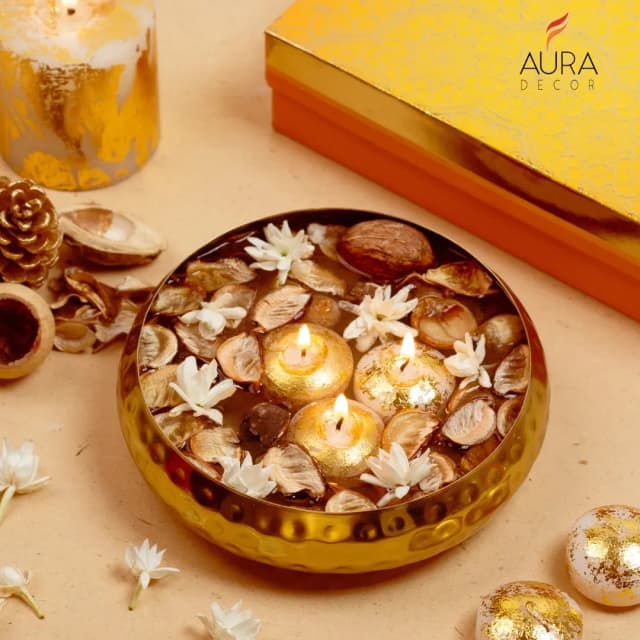 Urli Gift Set with Floating Candles