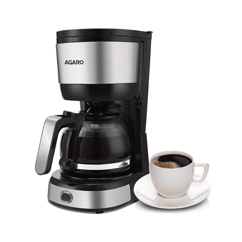 AGARO Royal Drip Coffee Maker, 600ml, 750W (Black/Silver)