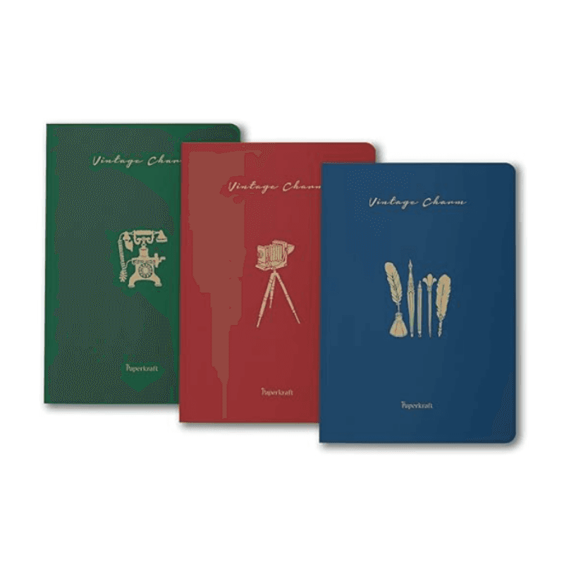 Paperkraft Vintage Series A5 Notebook (Pack of 3)