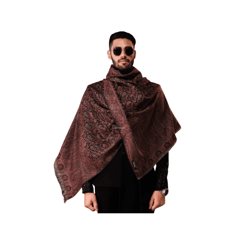 Mens Ethnic Weave Stole, Fine Wool