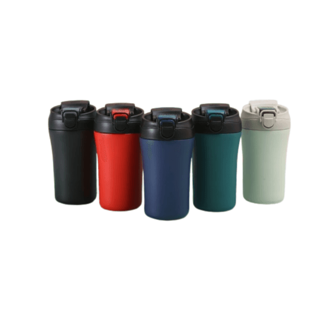 Insulated Coffee Tumbler 2-in-1 with flip up straw