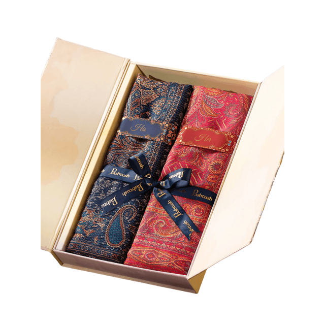 His & Her Jamawar Stole & Shawl Gift Set