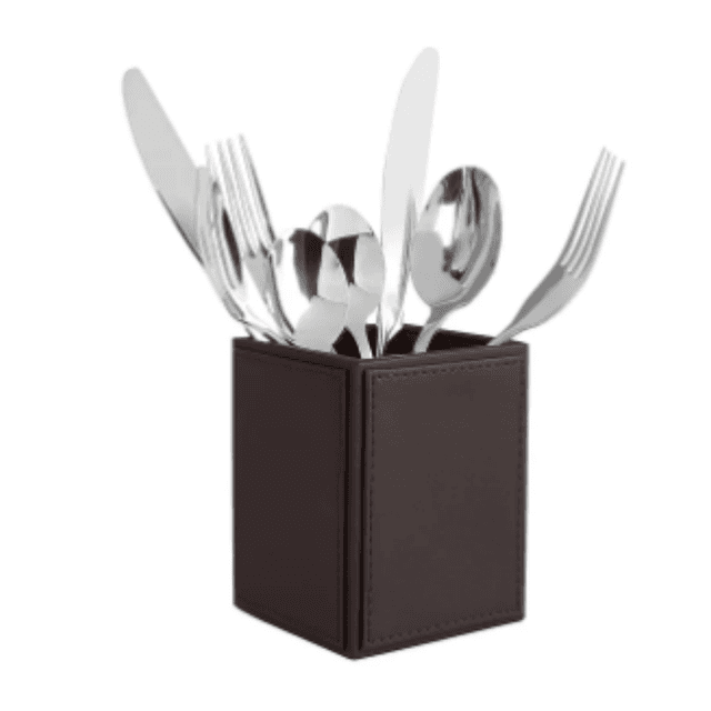 Premium Vegan Leather Cutlery Holder