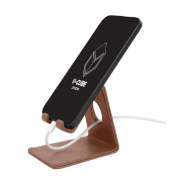 Premium Vegan Leather Mobile Holder Tan