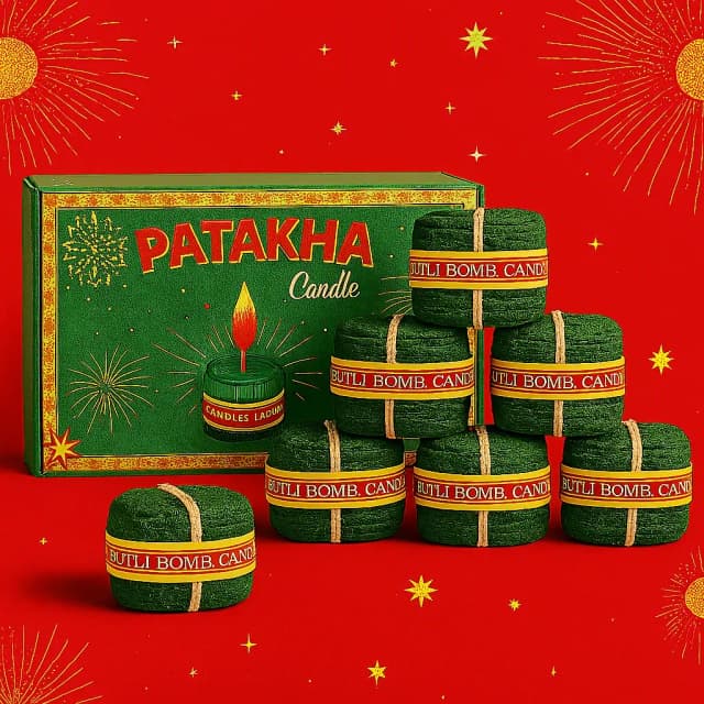 Festive Sutli Pataka Candle