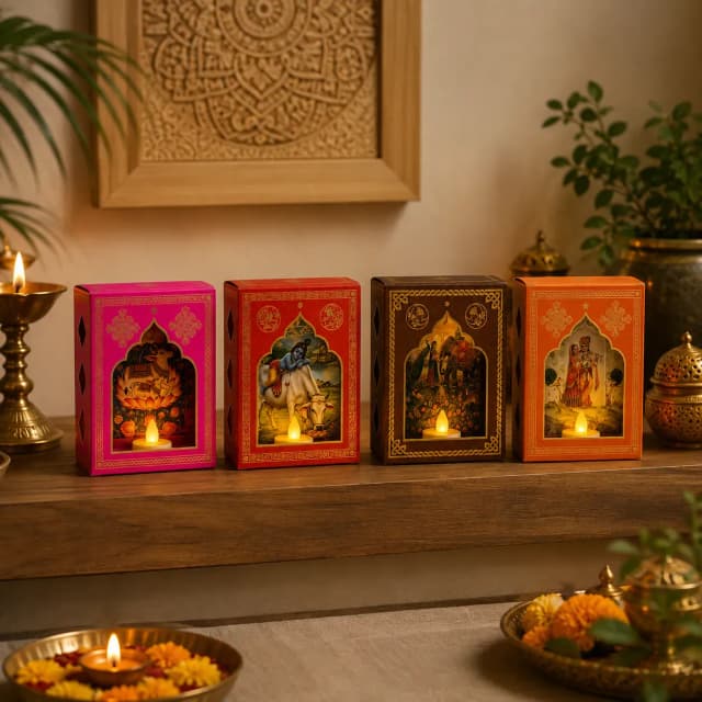 Jharokha Wall Décor with LED Candles